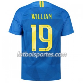 Camisetas Brasil Willian 19 Segunda Equipacion Mundial 2018